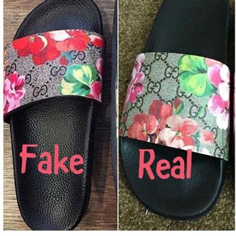 gucci bloom supreme slides fake|gucci real vs fake.